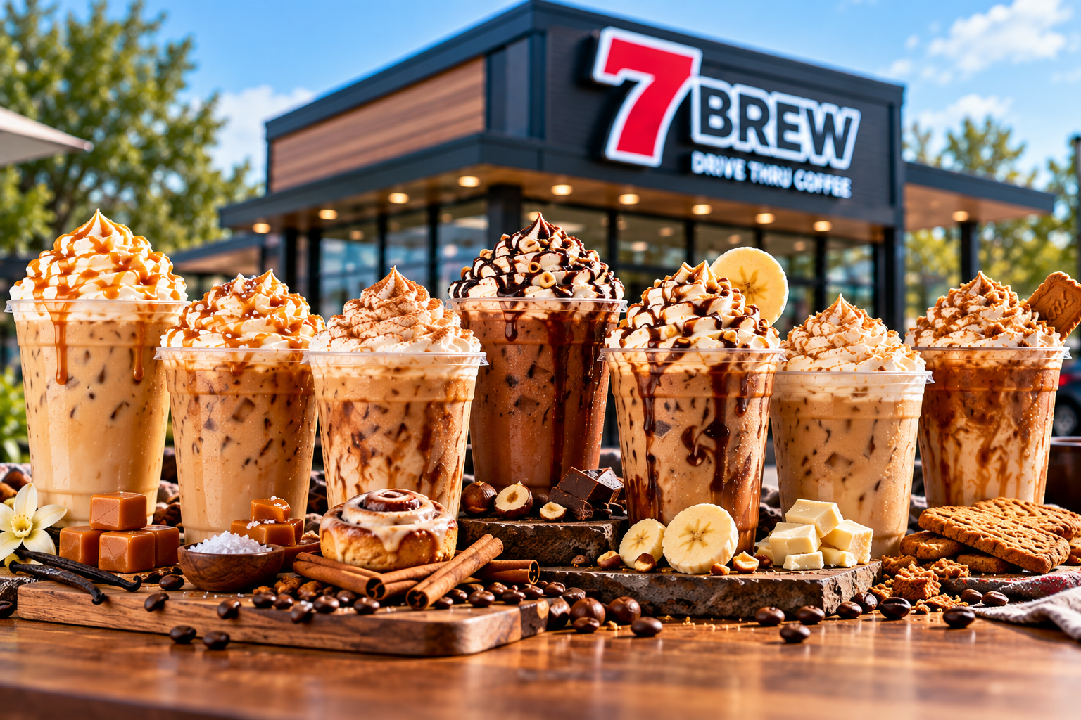7 Brew coffee drinks lineup — the 7 Originals