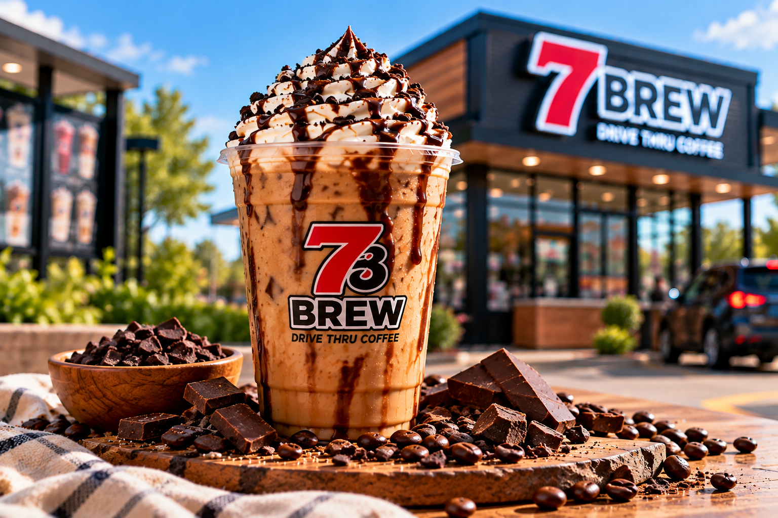 7 Brew Brunette — Hazelnut Caramel Mocha